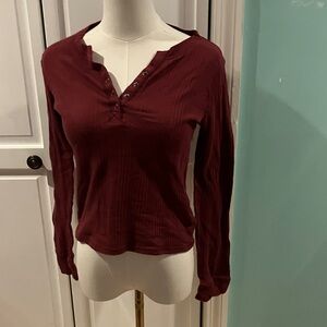 SO Kids Burgundy Button Down Shirt